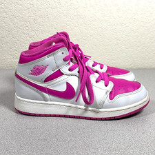 Nike Air Jordan 1 Mid Sneakers FD8780-500 Iris Whisper Size 5Y Youth