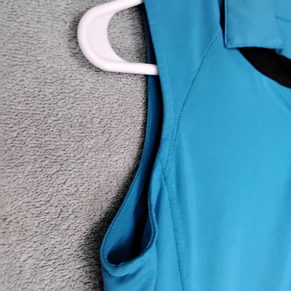 Camiseta sin mangas de golf para mujer talla M azul cielo sin mangas cremallera rendimiento Pullover Foto 3 de 4