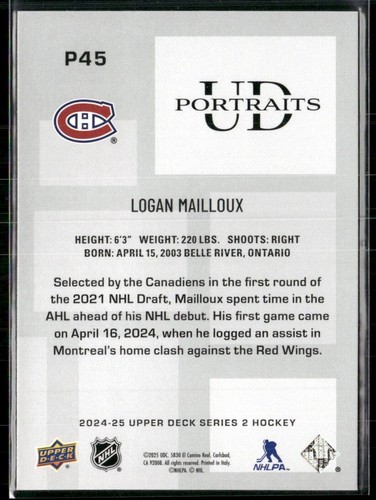 24/25 2024-25 Upper Deck SERIES 1 & 2 UD Portraits #P1 -#P60 ***U PICK LIST*** - Picture 91 of 121