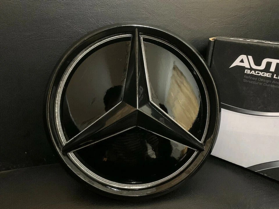 LED 18.5CM Illuminated Grille Star Emblem Badge White light For A/B/C/E/CLA/GLA - Image 4 of 4