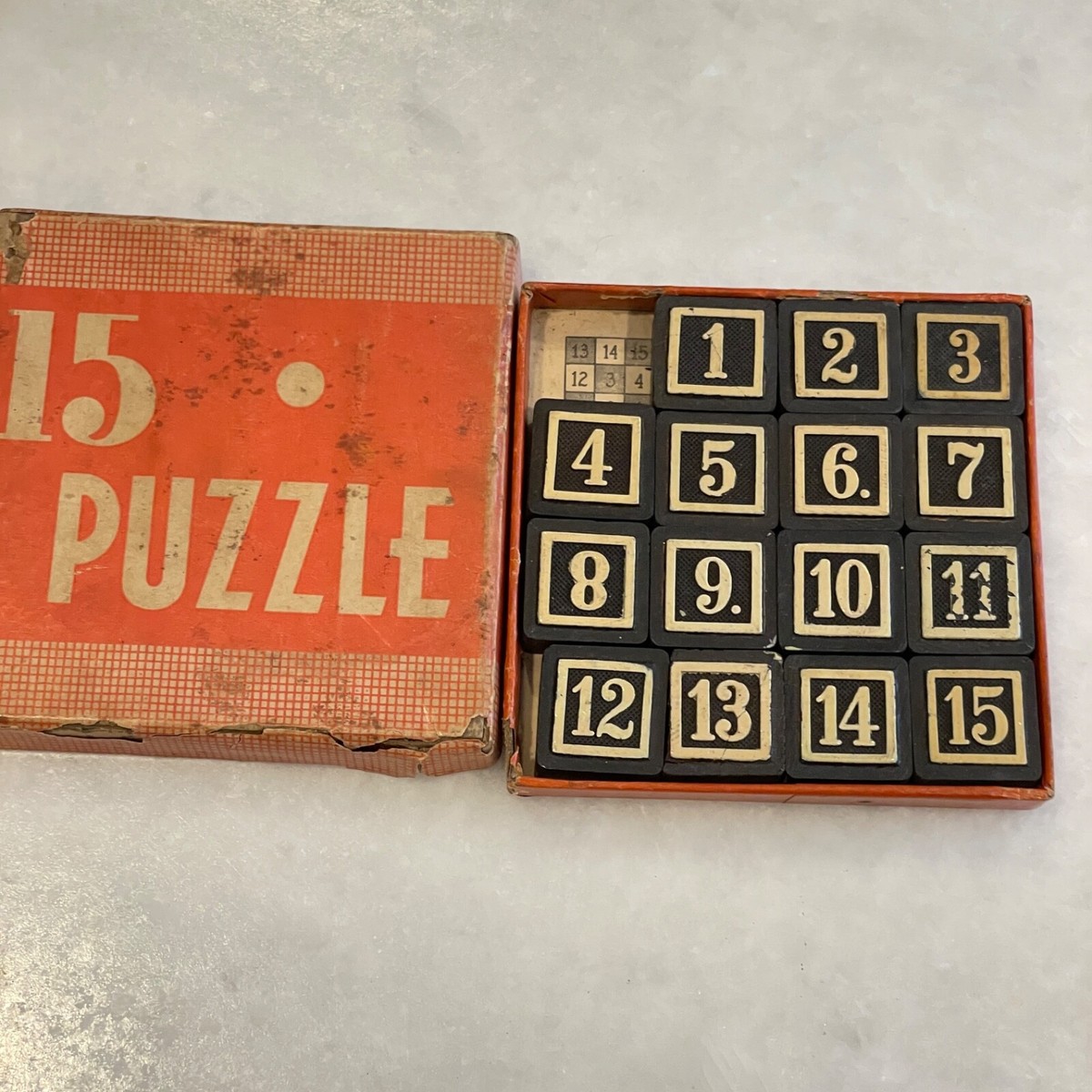 Vintage 15 Puzzle in Original Box No 3209 Complete The Embossing