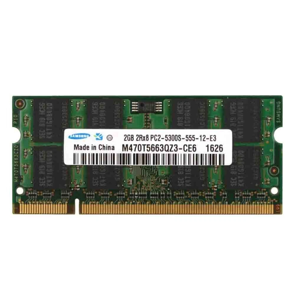 2Go 1Go PC2-5300S DDR2 667MHz 200Pin 2Rx8 CL5 SODIMM Laptop Mémoire RAM Samsung - Photo 3/4