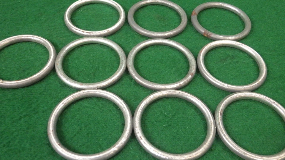 10x NOS Junta tórica de escape Donut Juntas Hudson, Packard, Nash V8 1955-56 2-1/2" x 2" Foto 3 de 4