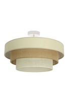 Deckenleuchte Schlafzimmer Jute Weiß Sandfarben E27 Ø 50 Cm Deckenlampe BüRo