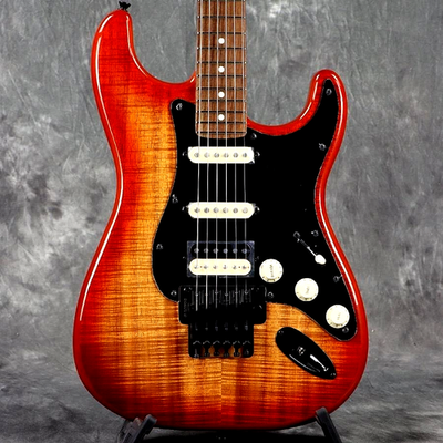 Fender FSR MIJ Hybrid II Stratocaster HSS Koa Top Black Hardware