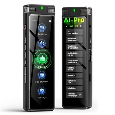 136GB AI Voice Recorder, Digital Audio Recorder with Playback, Voice Activation,
