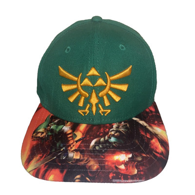 Legend of Zelda Hat Adult Ocarina of Time 3D Green-Red Artwork Adjustable