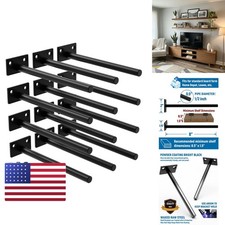 LEOPO 612 12-Pack 8 Inch Hidden Floating Shelf Brackets for Wood
