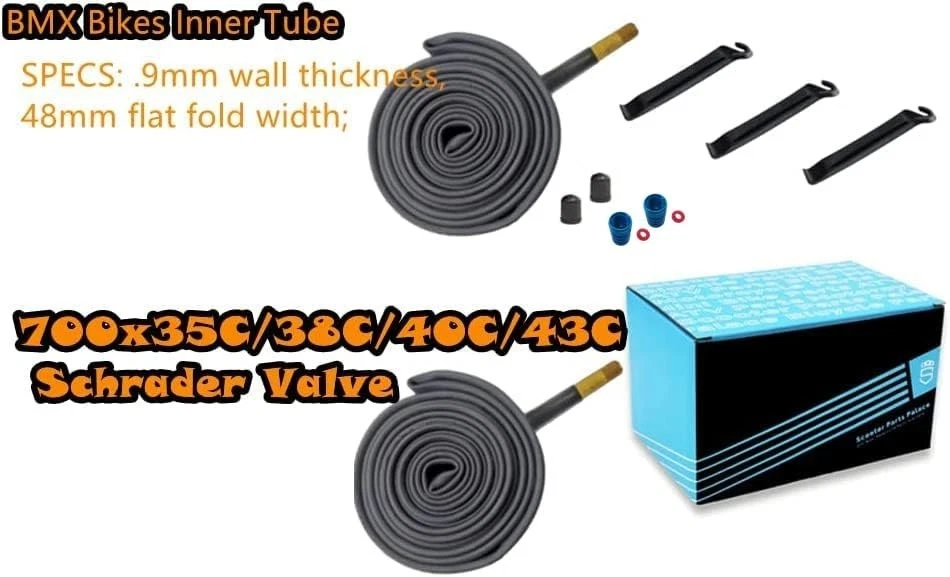 J & R COLLECTION 2x 28" x 1 5/8 x 1 1/2 INNER TUBE 700X35C/43C BICYCLE BIKE SCHRADER-48mm