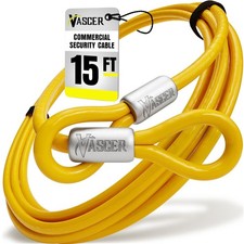 Commercial Heavy Duty Braided Galvanized Steel Theft Deterrent Security Cable...