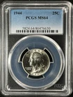 1944  25C Washington Quarter Dollar PCGS MS64   80476630