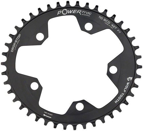Wolf Tooth Elliptical 110 BCD Chainring - 40t, 110 BCD, 5-Bolt, Drop-Stop, 10/11