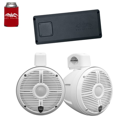 #ad Wet Sounds A Pair Of White RECON 6 POD W 6.5 Towers and STX Micro 4 Amplifier $974.98