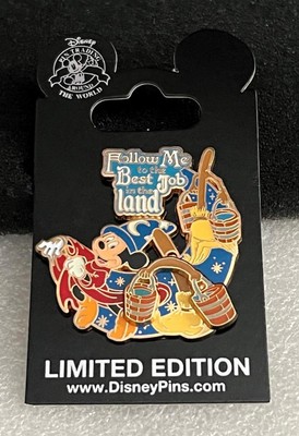 Disney DLR Sorcerer Mickey Follow Me To The Best Job in the Land Cast Pin