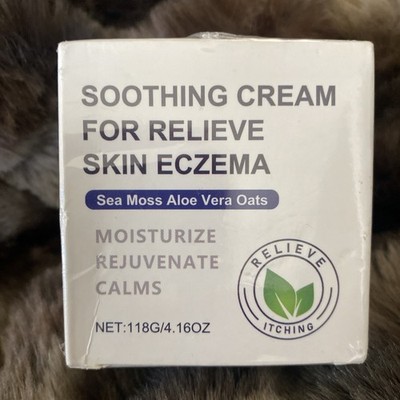 Relieve Itching Soothing Cream Eczema Moisturizer Aloe Sea Moss Oats 118g/4.16oz