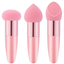 Professional 3-Piece Makeup Sponge Set for Foundation Blending, Wet & Dry Use