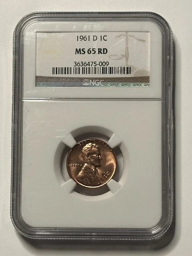 1961 Lincoln Cent NGC MS 65 RD