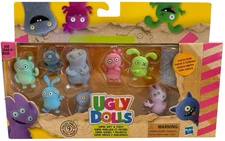 New Ugly Dolls Super Soft Fuzzy Mini Figures Set of 9 Pieces - RARE