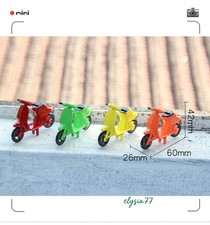 Mini moto d'epoca in miniatura scala 1/12 fatta a mano casa delle bambole metallo fresco