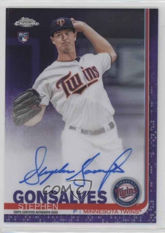 2019 Topps Chrome Rookie Purple Refractor 25/250 Stephen Gonsalves Auto RC 19wd
