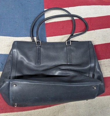 Coach Vintage 9426 Navy Blue Leather Tote/Computer Bag C2S-9426 | eBay