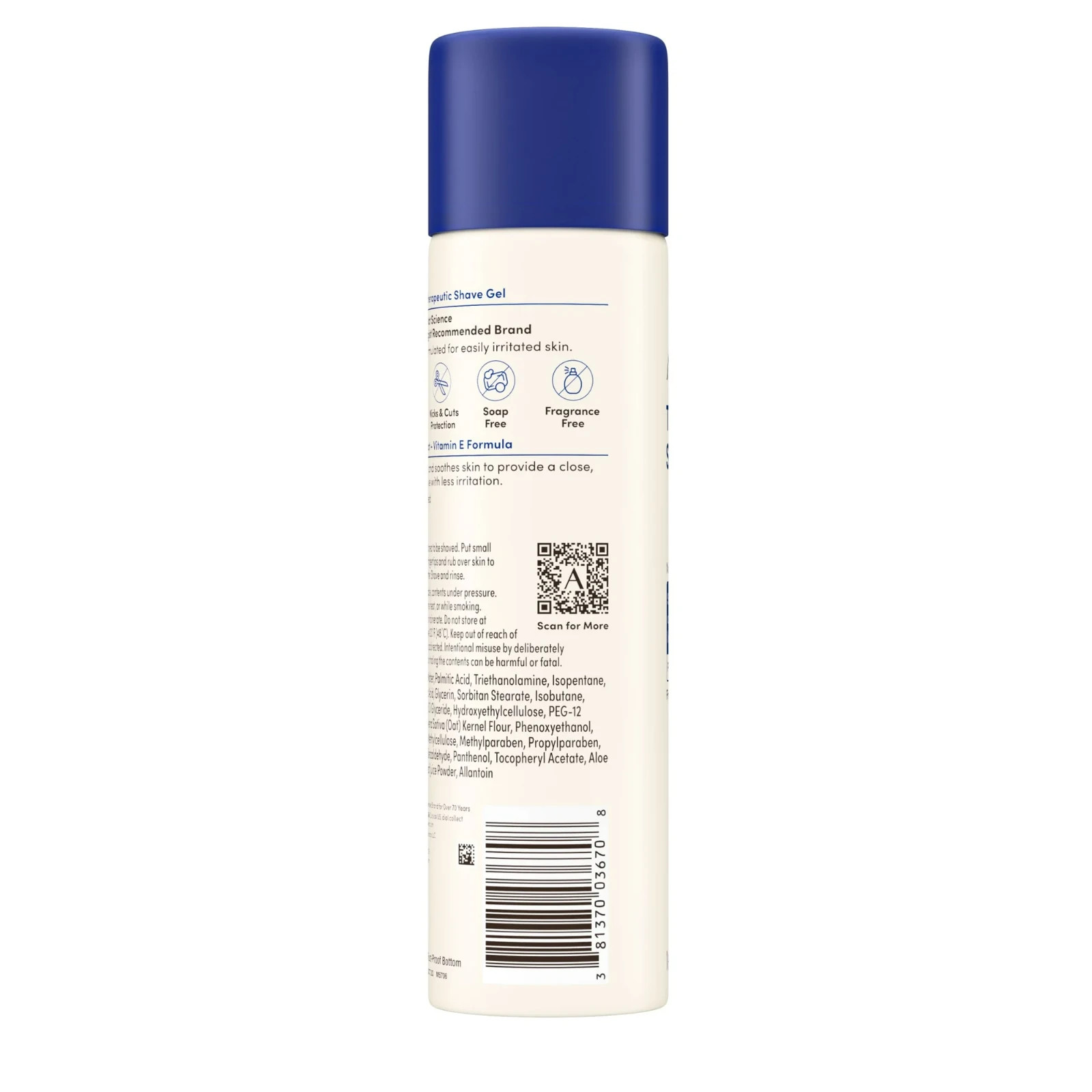 Aveeno Therapeutic Shave Gel for Dry Skin with Oat & Vitamin E, Shaving Cream fo