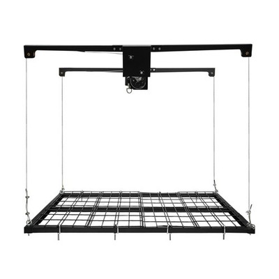 Garage Lifting Metal Rack, 4x4 Ft Overhead Garage Storage Racks, Adjustable Heav