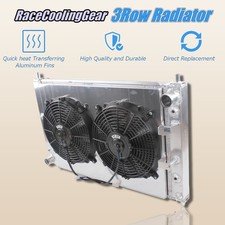 Fit For 1997-2004 Mustang 4.6l Gt Mach 1 Cobra 3 Row Radiator Shroud Fan Kit