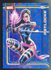 Psylocke 2026 Topps Chrome Marvel Red Blue /62 Refractor Spider Web SSP #92