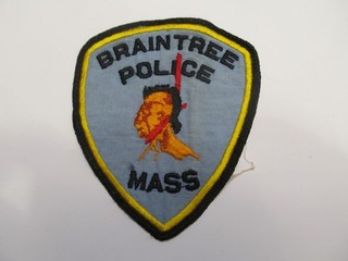 Massachusetts Braintree Police Patch Old Cheese Cloth