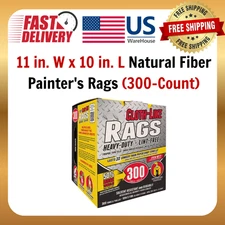 11 in. W x 10 in. L Natural Fiber Painter's Rags (300-Count)