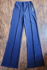 Fashion Nova Call It Even Wide Leg Dress Pants, Navy Blue, Long, Womens Size S