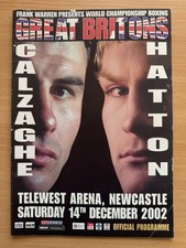 Joe Calzaghe & Ricky Hatton Great Britons Official Boxing Programme 2002 Signed