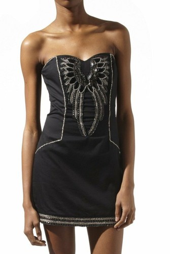 Iron Eagle Beaded Strapless Dress 