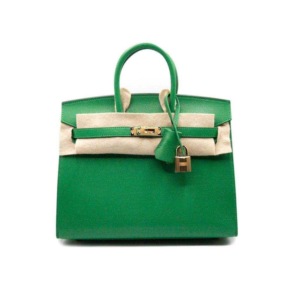 Hermes Birkin 25 Sellier Bambou Chevre Chamkila Handbag GHW