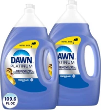 Dawn Platinum Dish Soap Liquid, Dishwashing Liquid 54.8 fl oz Pack of 2