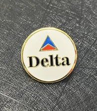 DELTA AIRLINES LAPEL TACK PIN CLASSIC LOGO 70's 80's 90's PILOT GIFT COLLECTIBLE