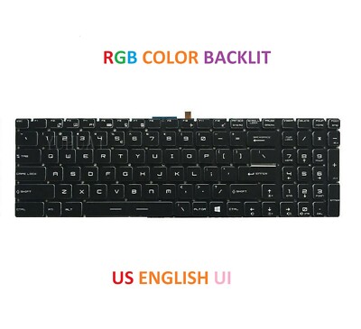 New MSI GT72VR 6RD Dominator Pro Keyboard English US UI  Backlit Crystal Key