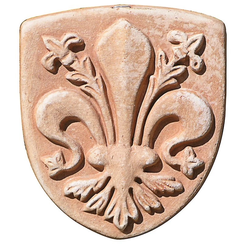 Giglio di Firenze Decorazione in Terracotta Decorazione a Parete H 20cm