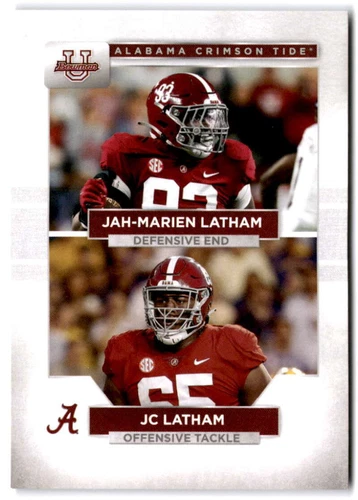 2023 Bowman University Alabama Crimson Tide J.C. Latham Jah-Marien Latham #87