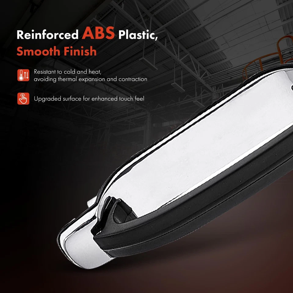 2x Manija de puerta exterior delantera derecha y derecha cromada + cuero para Lincoln Town Car 90-97 Foto 3 de 4