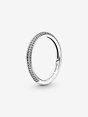 *BRAND NEW* Pandora ME 925 Sterling Silver Hand Finished CZ Pavé Ring 199679C01