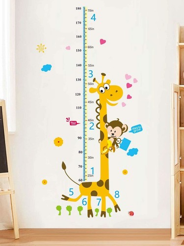 Kids Cartoon Graphic Height Growth Measurement Chart Wall Sticker Children - Picture 7 of 7
