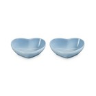 Le Creuset Heart Dish S Size 2 Pieces Coastal Blue New with Box