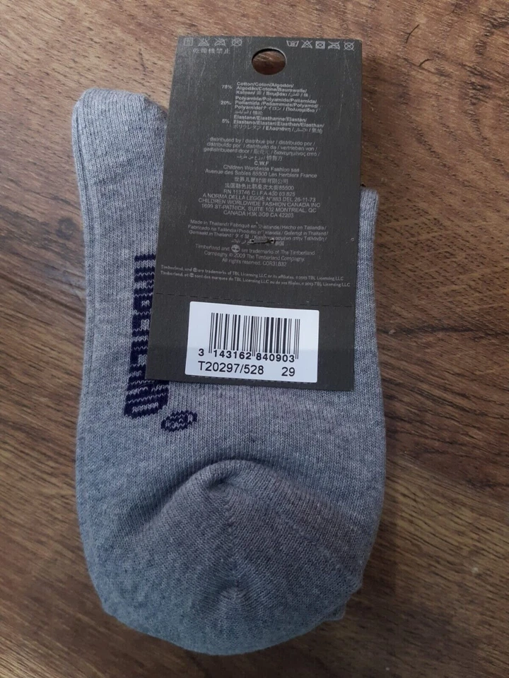 Timberland Boys Yellow and Grey Socks - Image 2 of 2