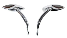 long stem cat eye mirrors chrome acorn nuts right left good fits harley davidson
