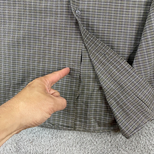 Peirre Balmian Paris Shirt Mens Large Plaid Button Up Made in Italy Vintage 90s - Picture 3 of 11
