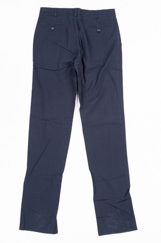 INCOTEX Seersucker Navy Blue Casual Dress Pants Cotton Pleated Front 30 (EU 46) - Picture 4 of 7