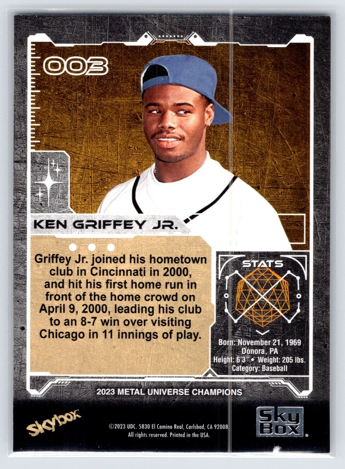 2023 Skybox Metal Universe Champions - Ken Griffey Jr #003 - Image 2 of 2