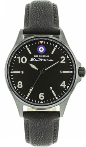Zegarek męski Ben Sherman z czarną tarczą i czarnym skórzanym paskiem BS068B - Zdjęcie 1 z 3
